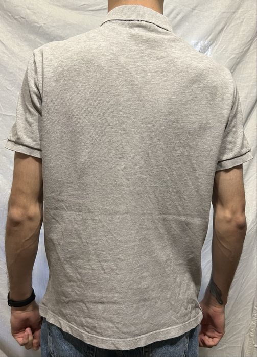 Поло Lacoste slim fit світло-сірий