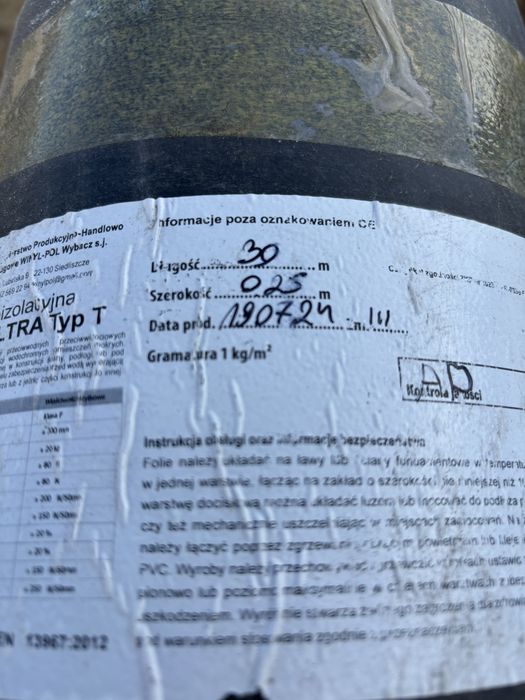 Folia PVC do izolacji fundamentów 30 m
