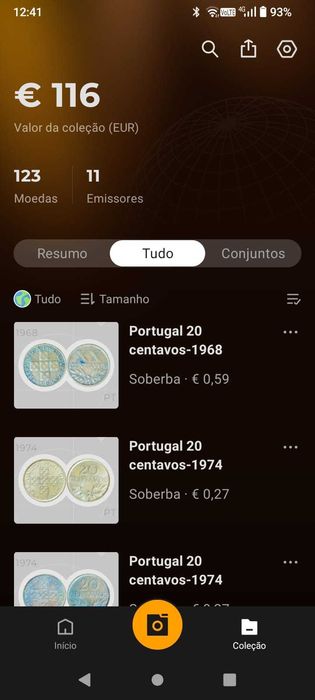Coleção de moedas