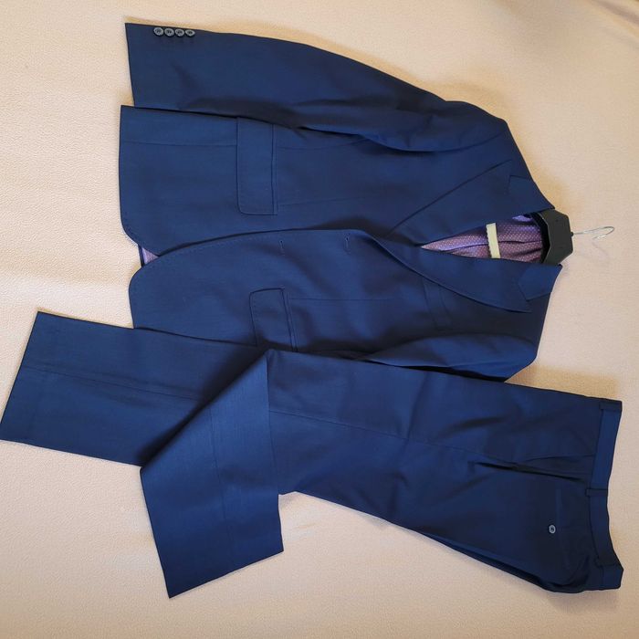 Garnitur Próchnik - rozmiar 46 / 46N - jak nowy, granatowy, matowy