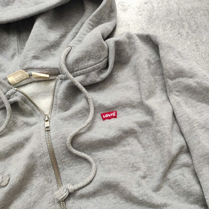 DAMSKA Bluza PREMIUM Szara Suwak z Kapturem Levis Klasyczna Hoodie