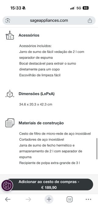 Nutri Juicer Cold
