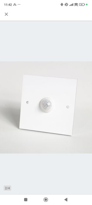 Czujnik ruchu biały szklany