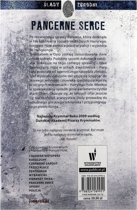 "Pancerne serce"  JO NESBØ