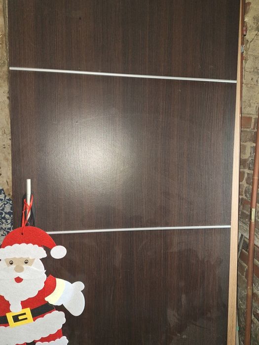 Drzwi do szafy szklane i drewniane