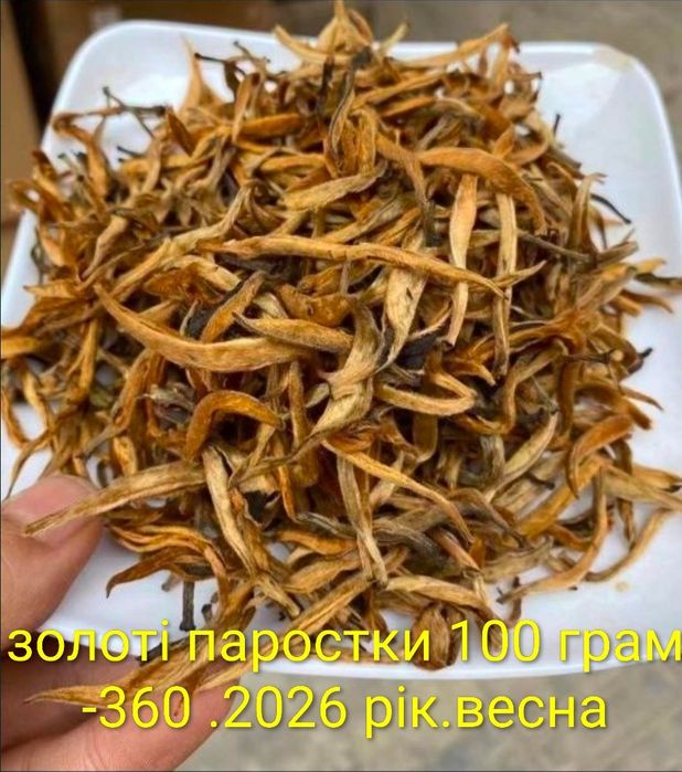 Чай червоний,різний, 2026 року, весна,золоті равлики ,голки