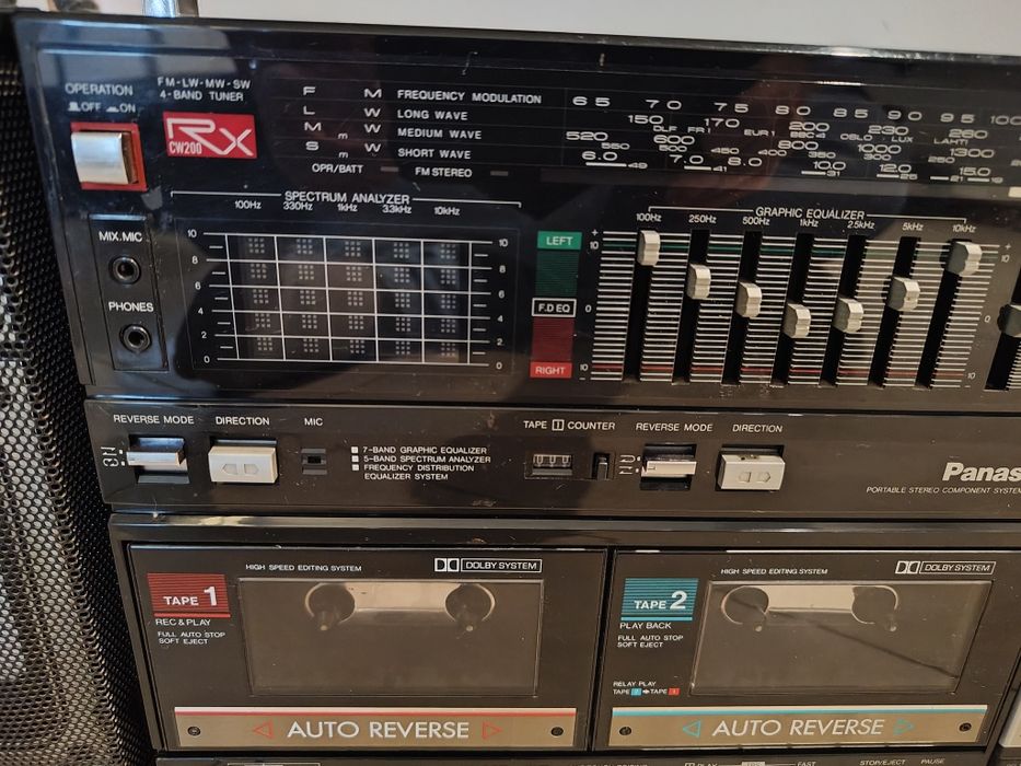 Radiomagnetofon boombox retro Panasonic CW200 RX-CW200L Japan nie Sony