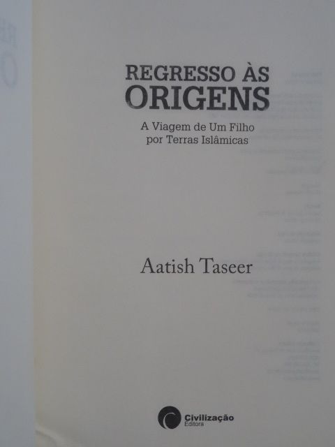 Regresso às Origens de Aatish Taseer