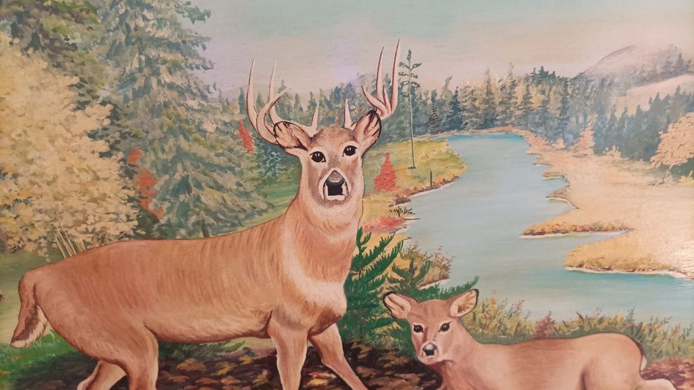 Quadro pintura óleo anos 70