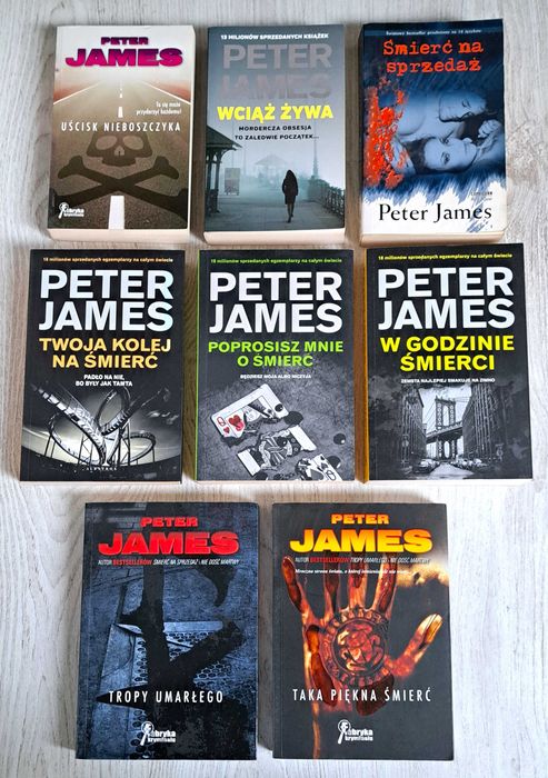 8x Peter James Wciąż żywa Taka piękna śmierć Uścisk nieboszczyka Tropy