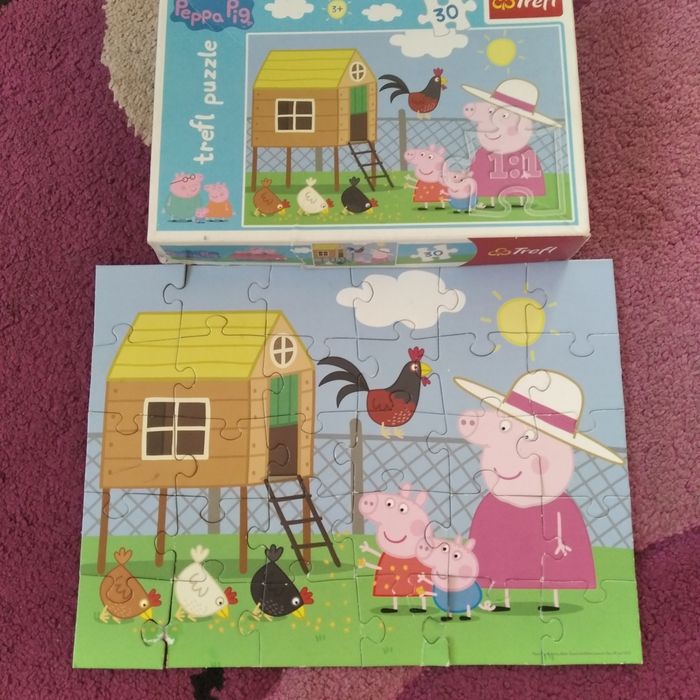 Puzzle świnka peppa maxi plus małe
