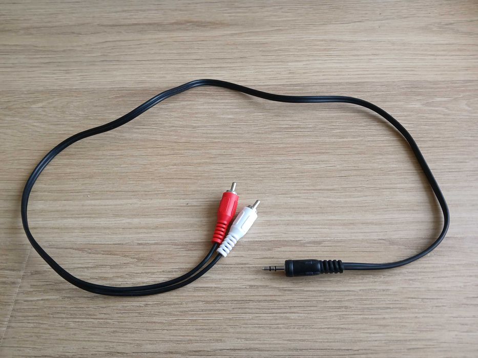Kabel przewód mini jack (3,5 mm) - 2 x RCA (cinch) długość 0,8 metra
