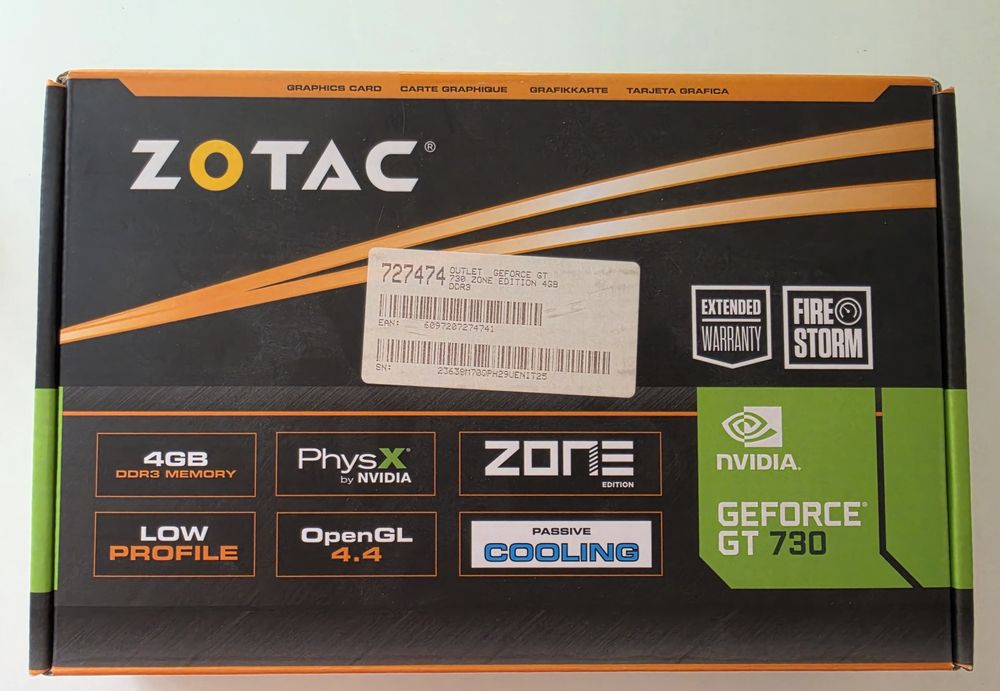 ZOTAC GeForce GT 730 ZONE Edition 4GB DDR3 64-bit PCI-E
