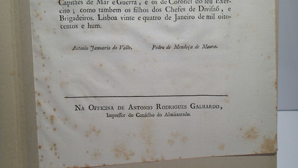 Documento antigo da Marinha Real