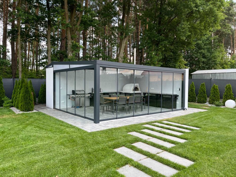 Zadaszenia tarasów, balkonów, pergole, szyby przesuwne, ogród zimowy