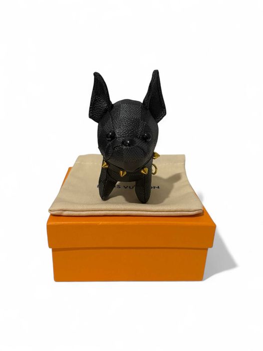 Brelok Louis Vuitton LV Bulldog Piesek Czarny Monogram