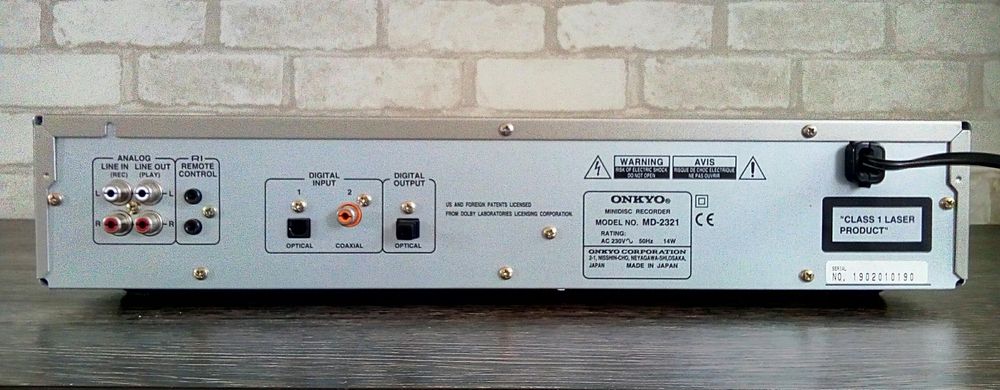 ONKYO MD-2321 Minidisc Recorder 1999-2002