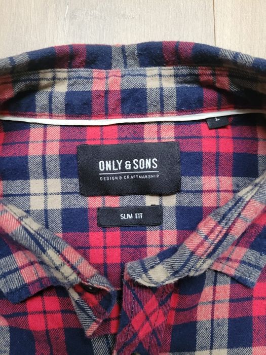 Only & Sons koszula męska Slim Fit idealny stan (r. L lecz wymiary-S)