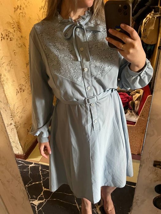 Шикарна вінтажна сукня плаття на л-хл,по бірці 22 розмір