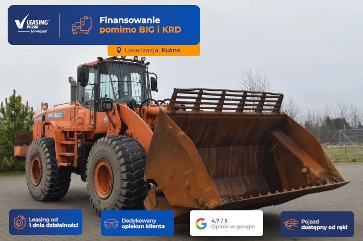Doosan DL 420  KUTNO [13384] Ładowarka kołowa 4 WD, szybkozłącze, FV23%VAT