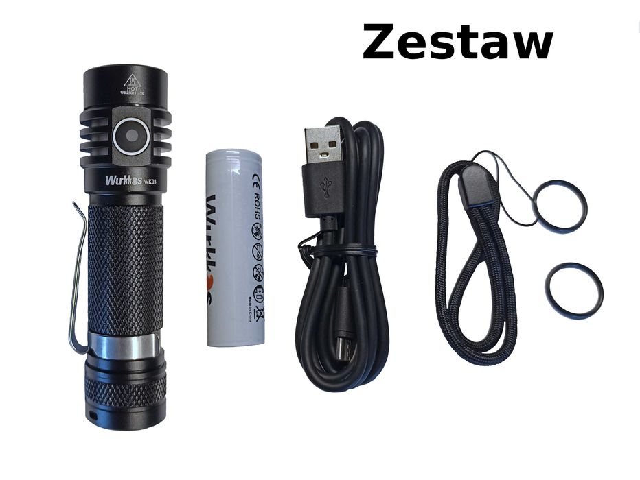 Wurkkos WK03 latarka LED 1800lm EDC lepsza od OLIGHT SOFIRN