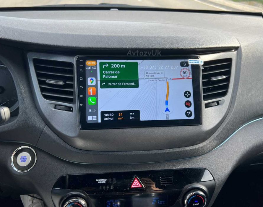 Магнитола TUCSON Hyundai IX35 Tesla Туксон Дисплей CarPlay Android 15