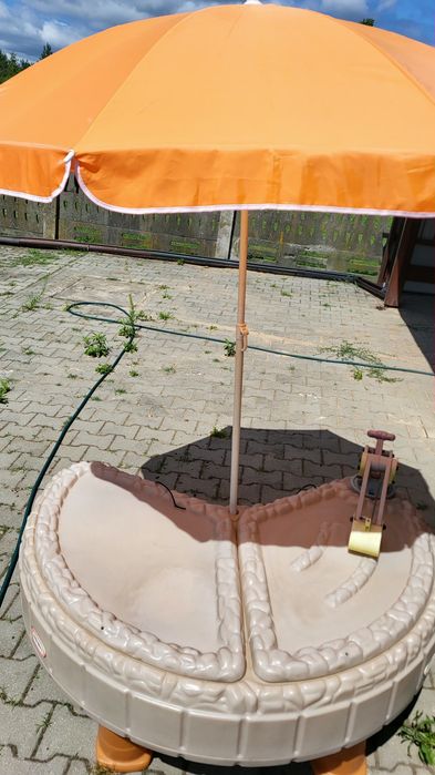 LITTLE TIKES PIASKOWNICA - wodny plac zabaw ,plac budowy, koparka, dźwig, parasol