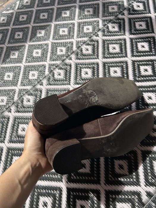 Brazowe skorzane buty uzywane 37