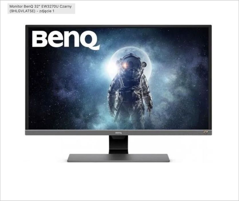 Monitor BenQ 32” EW3270U - Stan Idealny - 4K - HDR