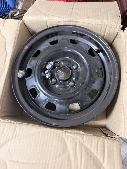 Jantes ferro + tampões kia 4x100 medida 14