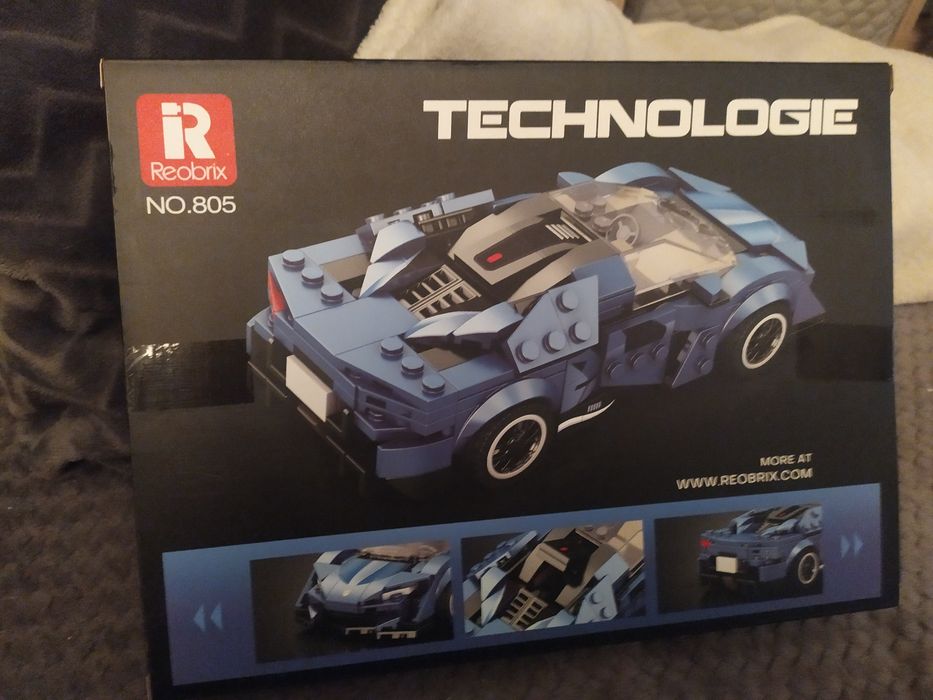 Auto sportowe model z klocków jak lego technics na prezent w pudełku