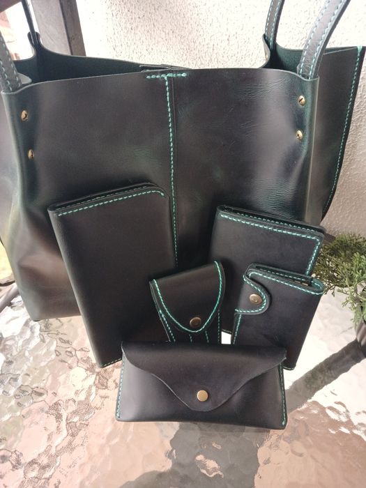 Комплект з натуральної шкіри Crazy Horse (ручна робота)