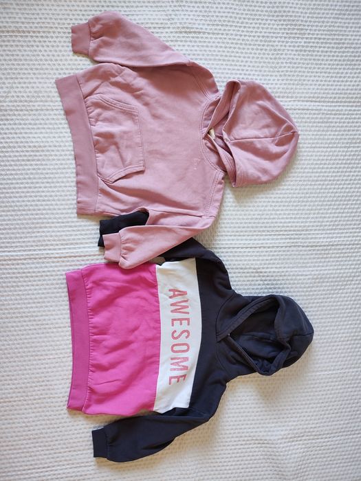 110/116 H&M zestaw bluz z kapturem