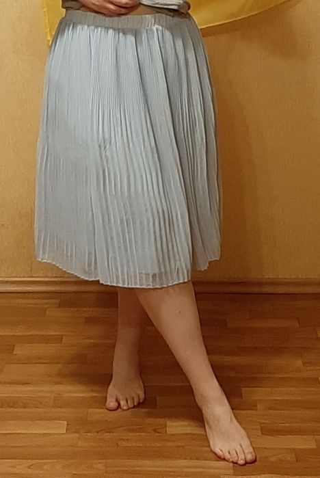Блакитна спідниця з шифону