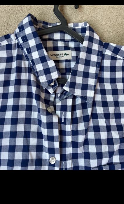 Camisa quadrados lacoste