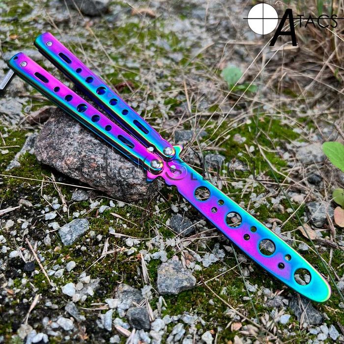 Нож бабочка балисонг тренировочная бабочка/учебный нож градиент