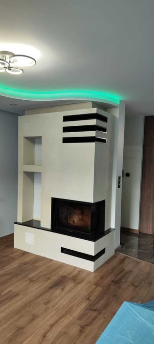 nowoczesny kominek HAJDUK Smart 2LT narożny do rekuperacji MONTAŻ