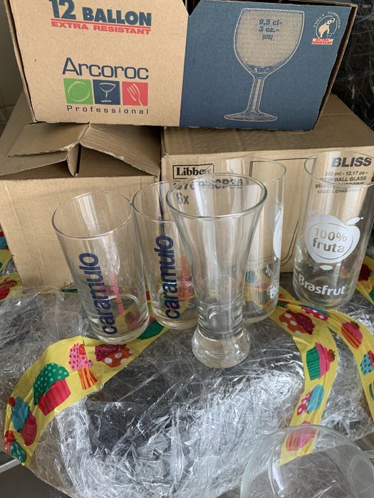 Copos varios sumo martini capuchino calice