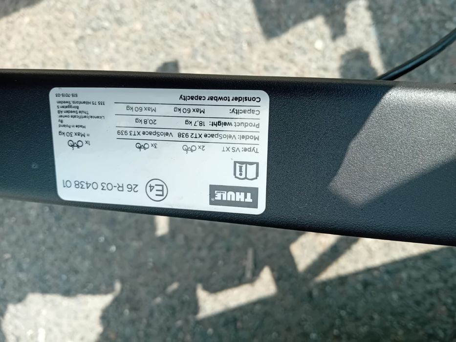 THULE VeloSpace XT3 939 na 3 rowery