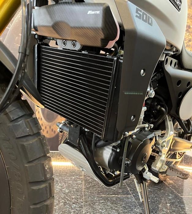 Fantic Caballero 500 Scrambler Deluxe theme. Approx 6800km. Many upgrades!
