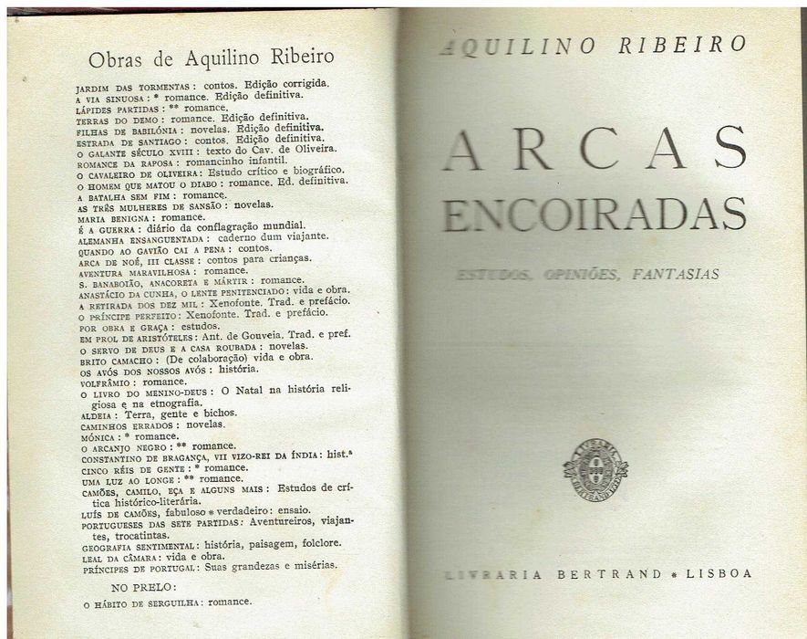 7445

Arcas Encoiradas - 
de Aquilino Ribeiro