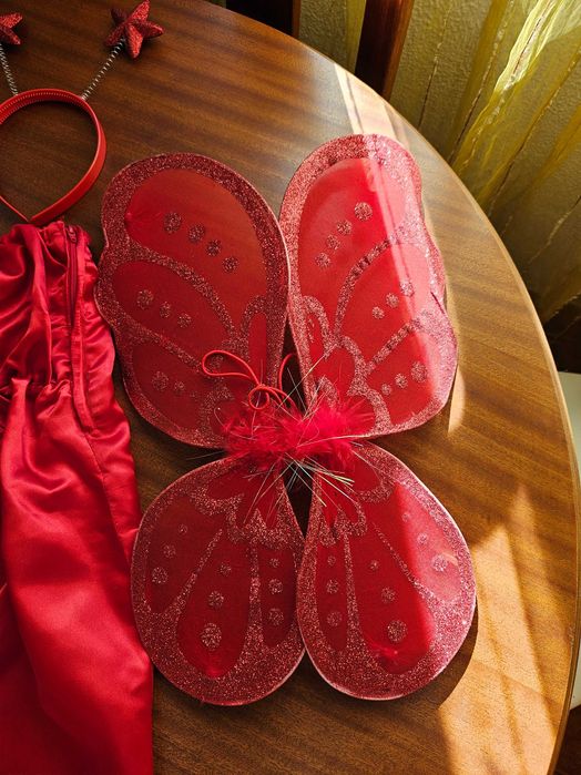 Fato Carnaval Borboleta Vermelha