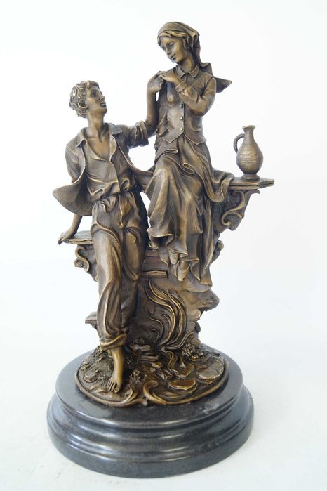 Romeo i Julia Miłość - Figura Rzeźba z Brązu - Marmur Podstawa