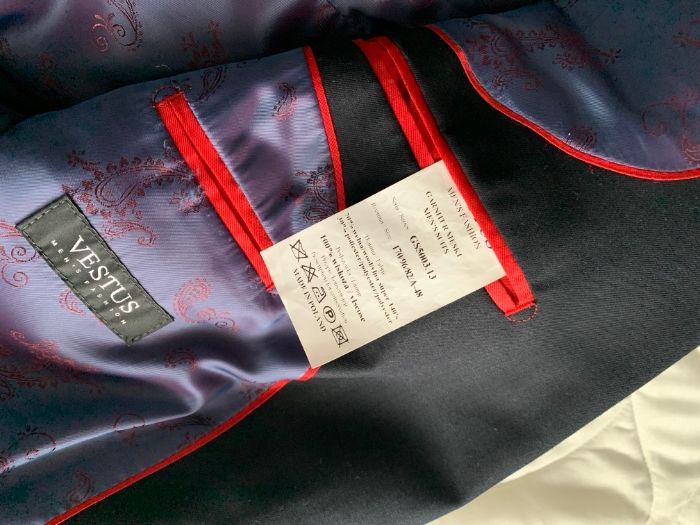 Garnitur granatowy slim