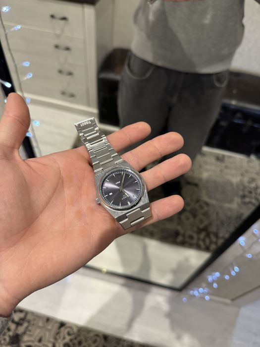 Годинник tissot casio срібні синій цифеблат