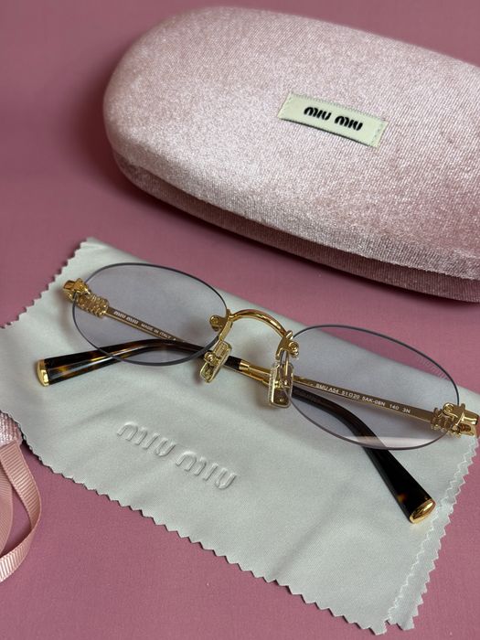 Окуляри miu miu лінза сіро-голубий градієнт