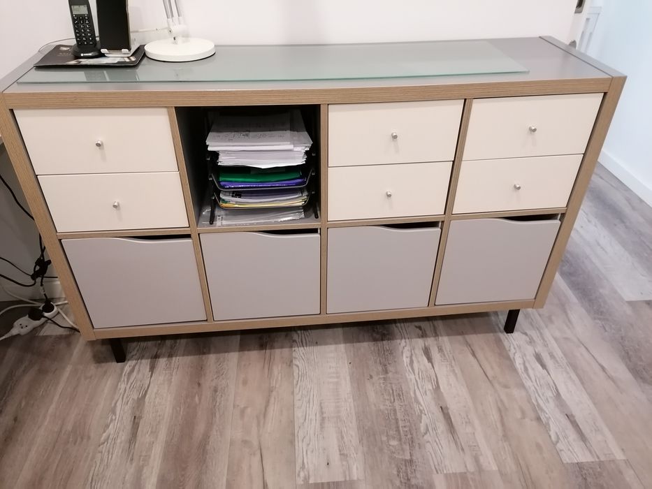Kallax 77x147 com portas gavetas e pés