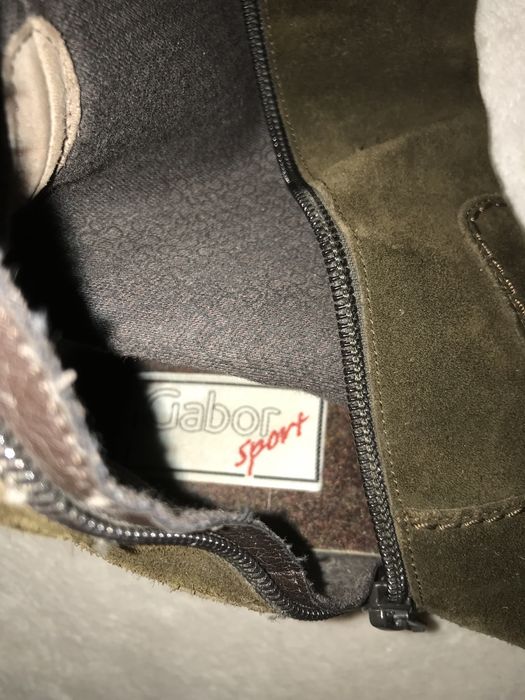 Gabor. Kozaki skórzane zamsz. Brąz. R.40