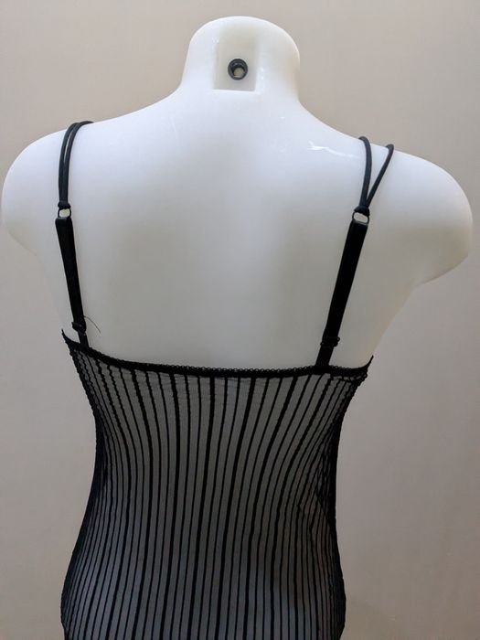 Koszulka nocna Halka czarna z różowym.