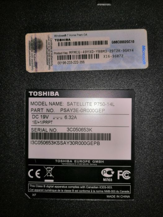 PC Toshiba P750-14L com SSD